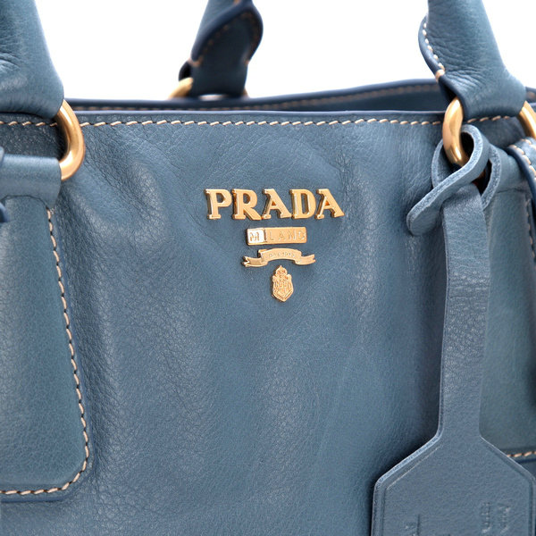 2014 Prada grainy calfskin tote bag BR4743 middleblue for sale